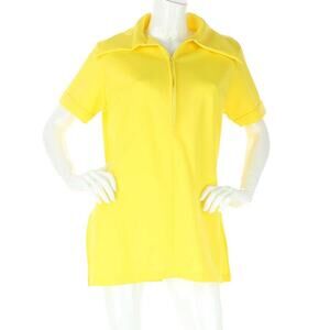 Vintage Disco Yellow Go-Go Mini Dress Shirt